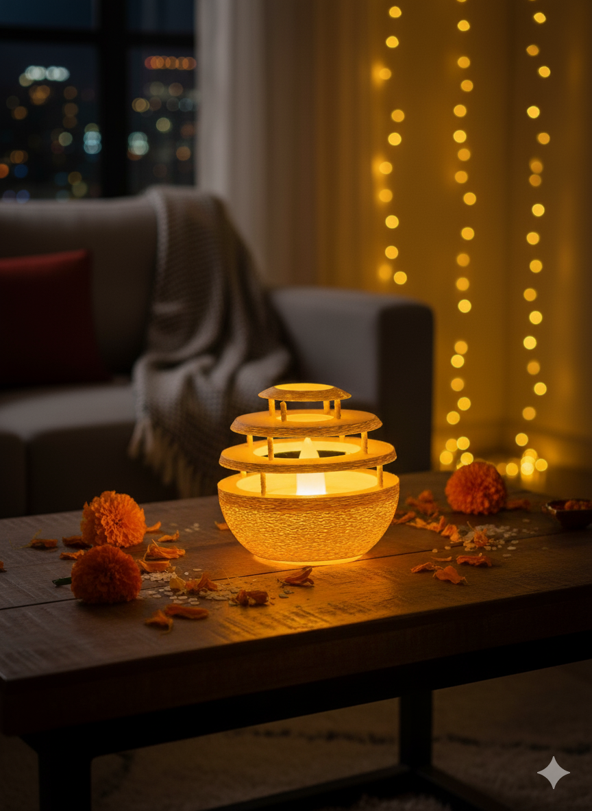 EarthGlow Tealight Diyan – Pack of 6