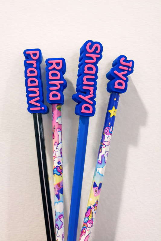 Custom Name Pencil Topper – Personalised 3D Printed Pencil Cap