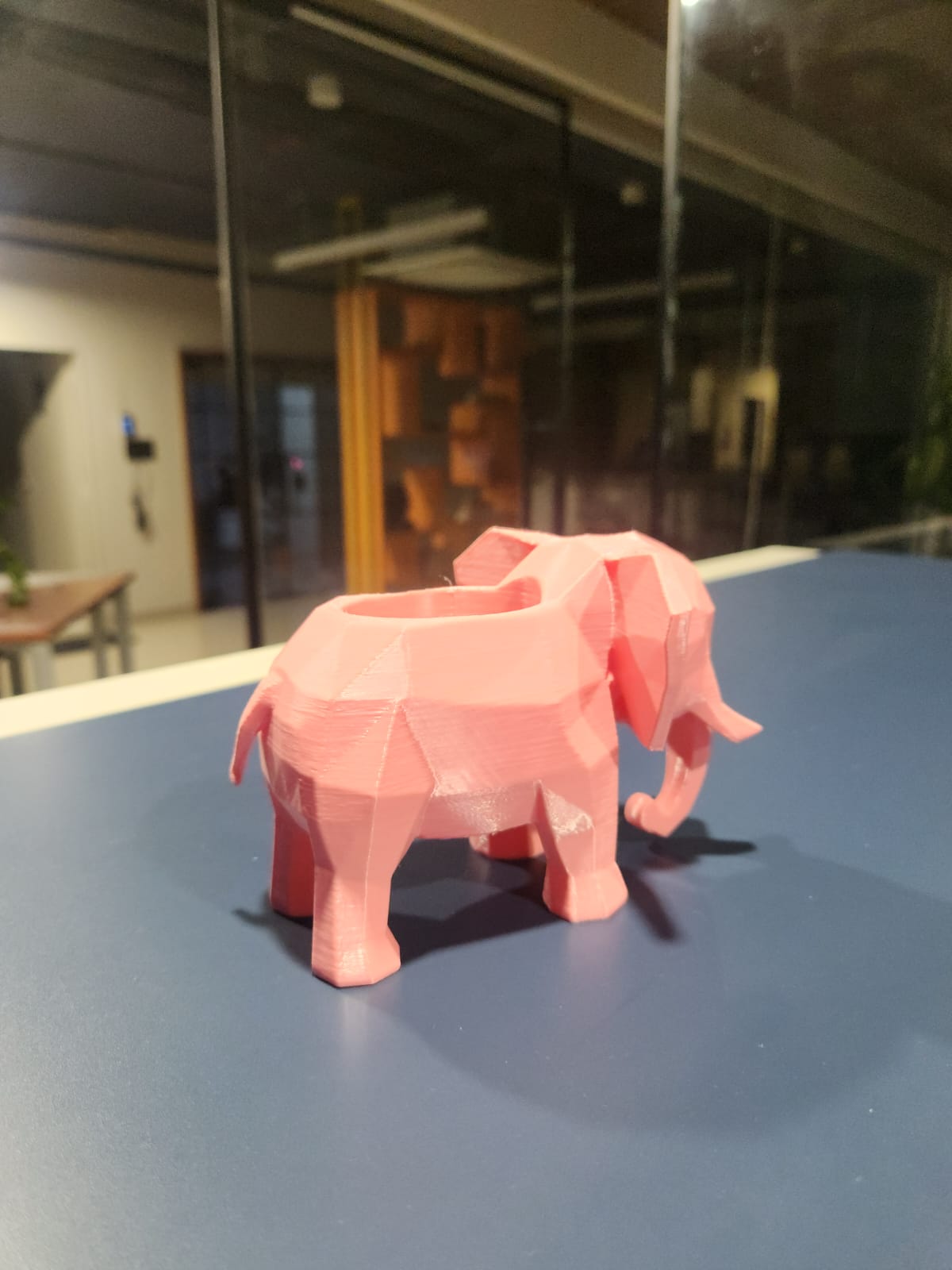 Geometric Elephant Planter – 3D Printed Modern Pot