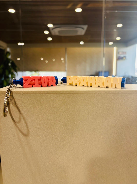 3D printed custom name keychain