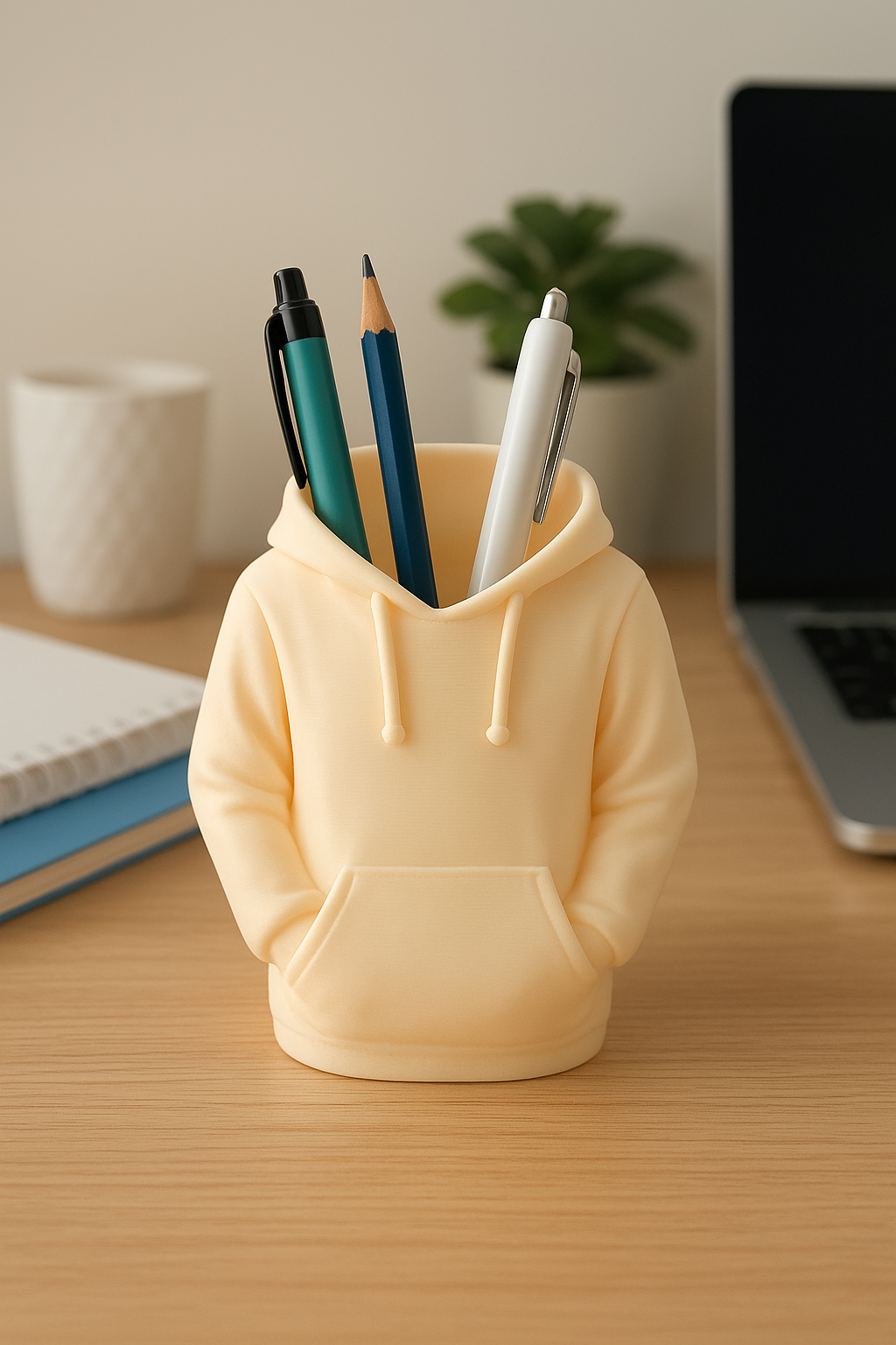 3D Printed Hoodie Pen Stand – Quirky Desk Organizer