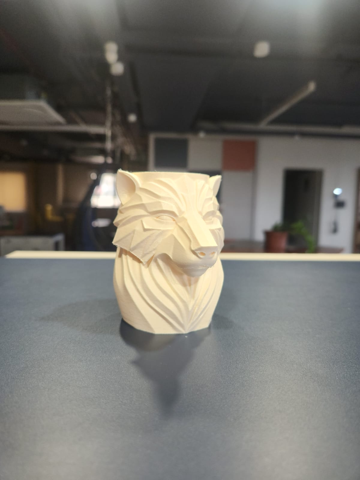 3D Printed Bear Pot – Modern Animal Planter for Desk & Home Decor