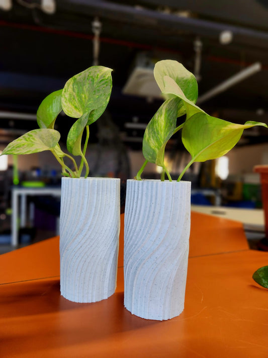 Marbella Wave Planter Set with Custom Message Tags