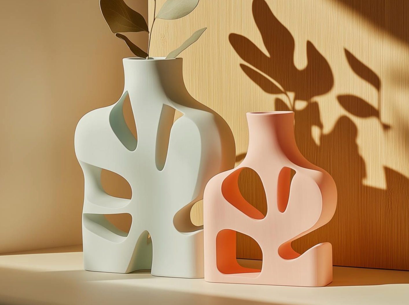 Modern Cutout Vase - Pair of 2