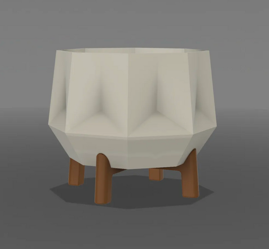 Geometric Gem Planter With a Stand