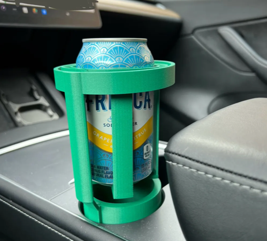 Anti-spill 3D printed car cup holder