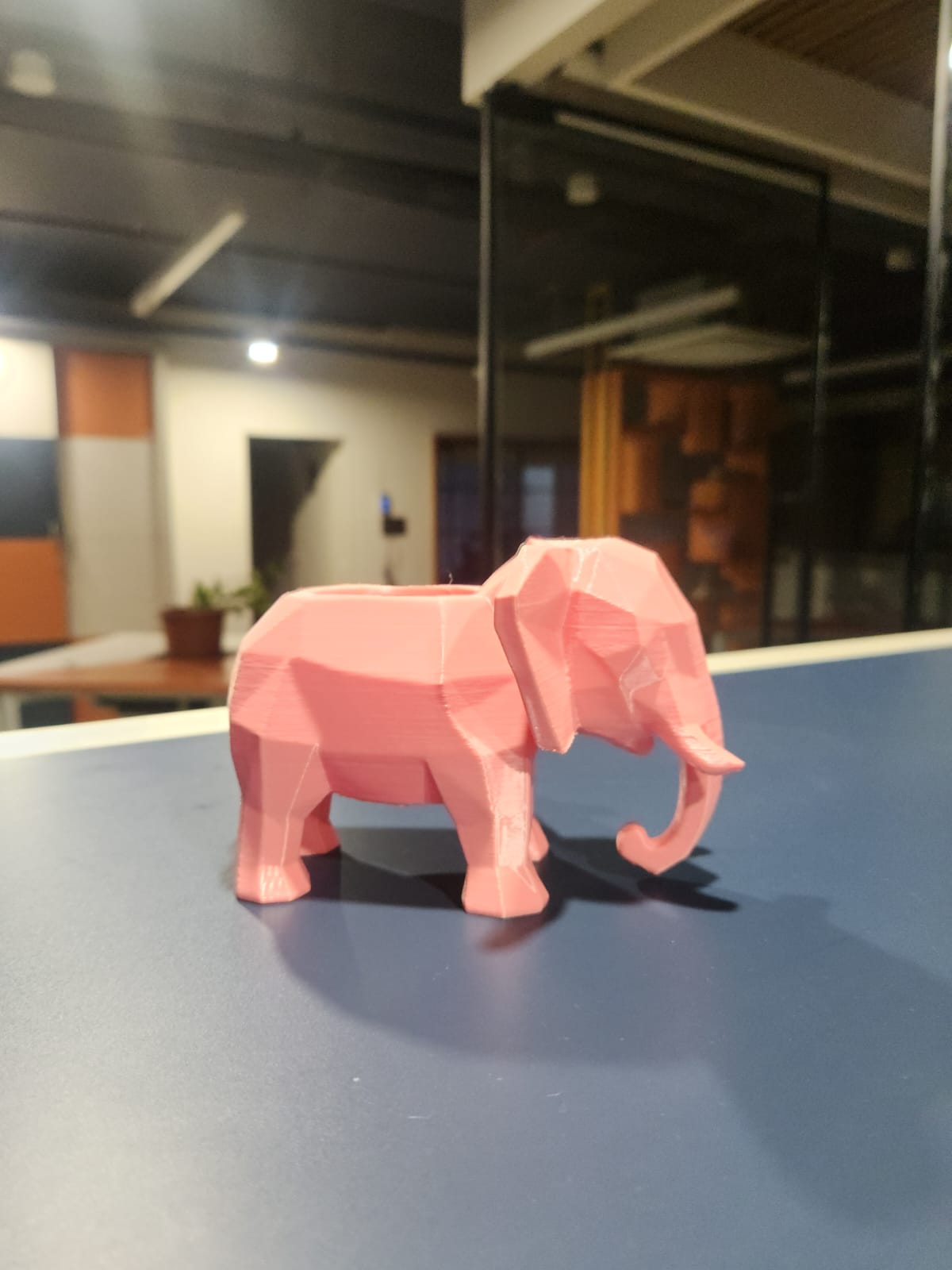 Geometric Elephant Planter – 3D Printed Modern Pot