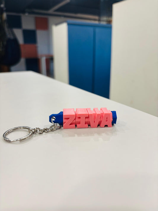 3D printed custom name keychain