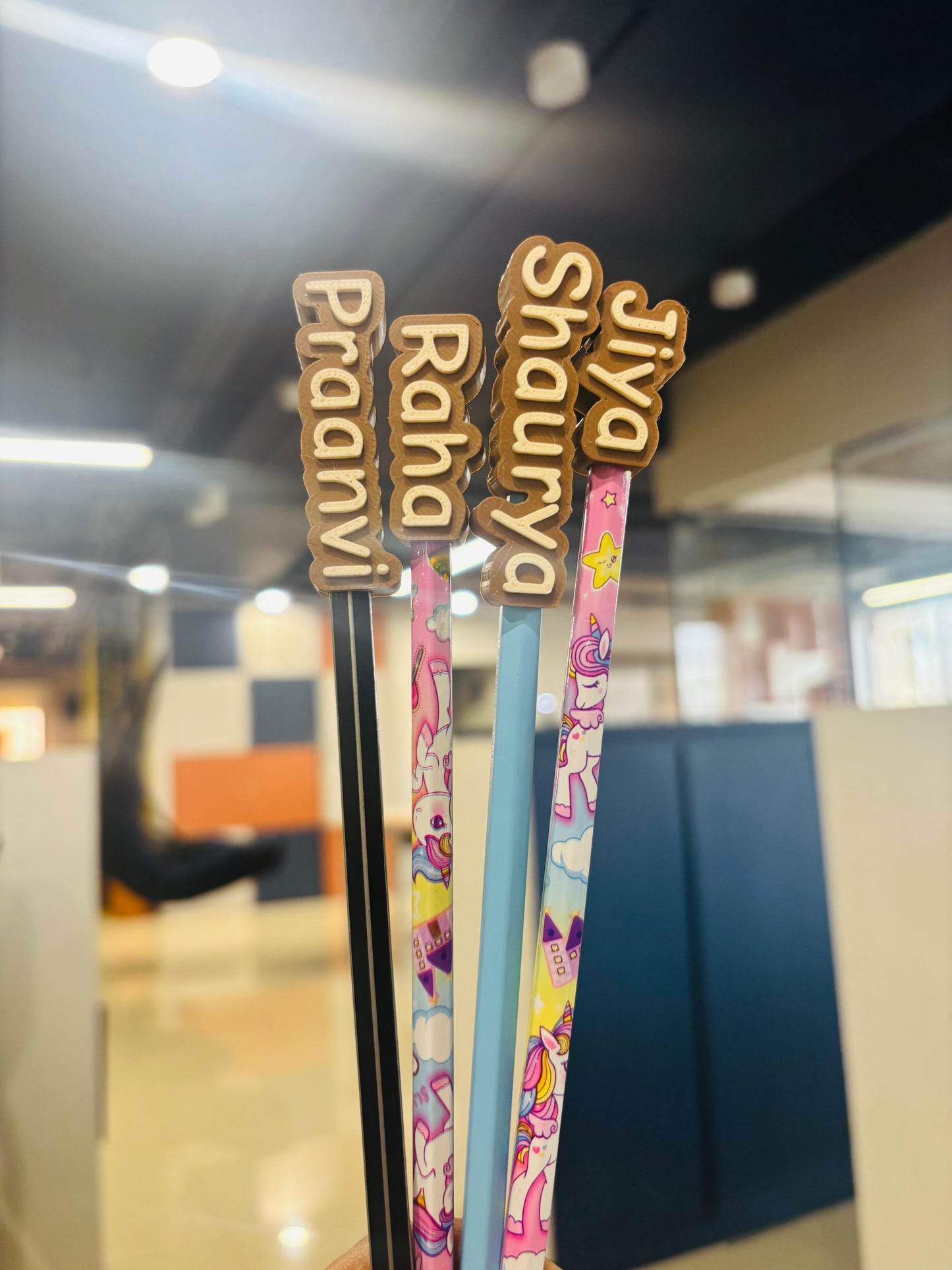 Custom Name Pencil Topper – Personalised 3D Printed Pencil Cap