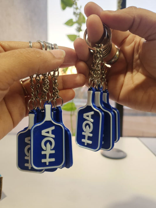 3D printed custom brand name keychain