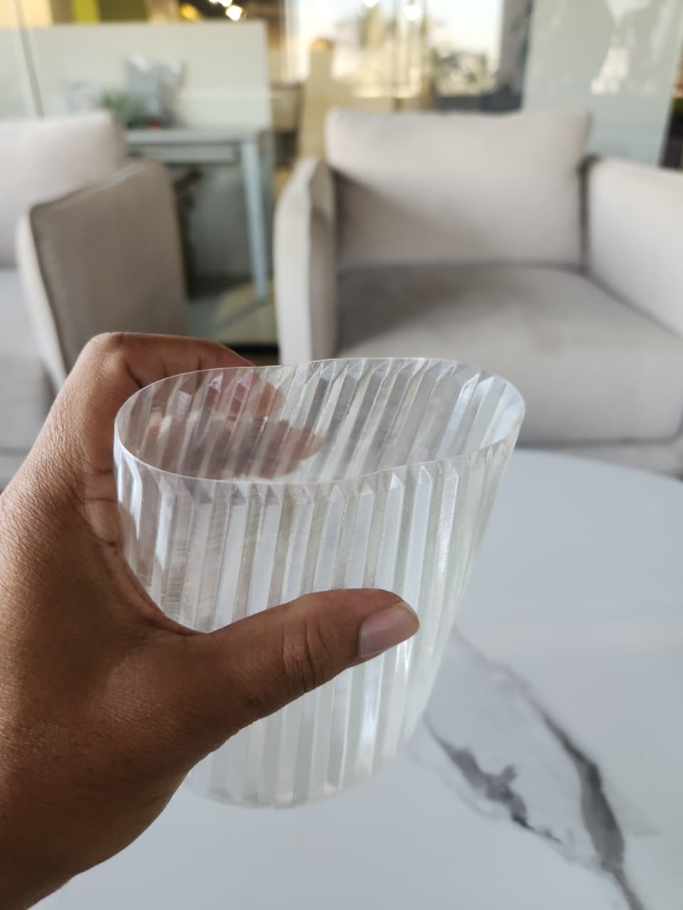 Two tone 3D printed vase for home or office decor