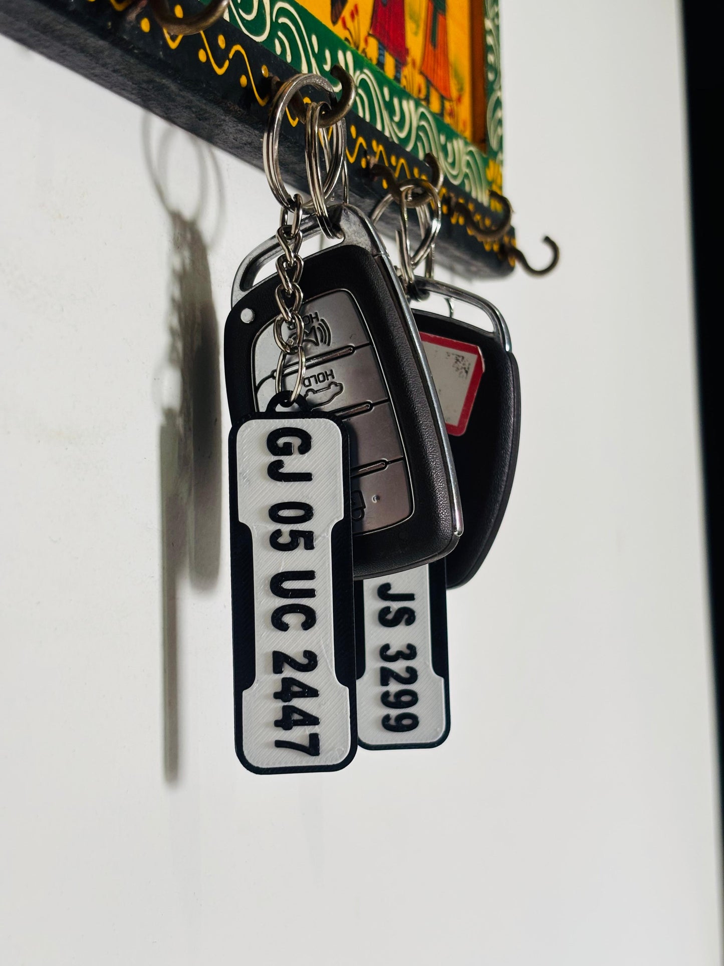 Custom Vehicle Number Plate Keychain – Personalized Registration Key Tag